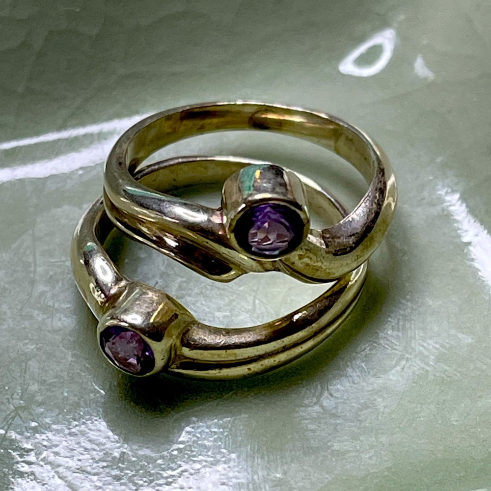 Sterling Silver and Amethyst Stacking Ring